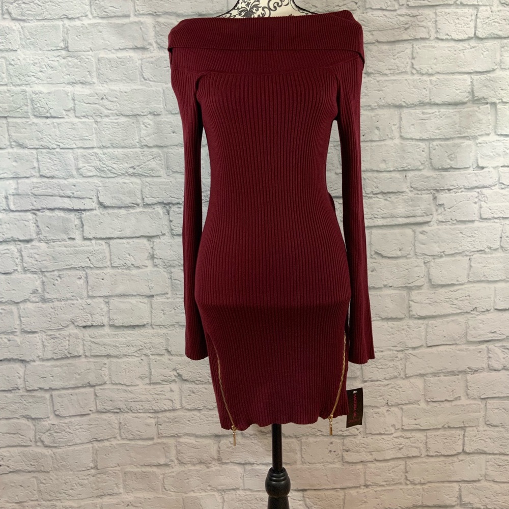 Material Girl off the shoulder long sleeve dress